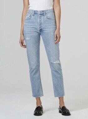 Citizens of Humanity Jolene Light Blue  Straight Jeans, Blue Jay Wash, 25